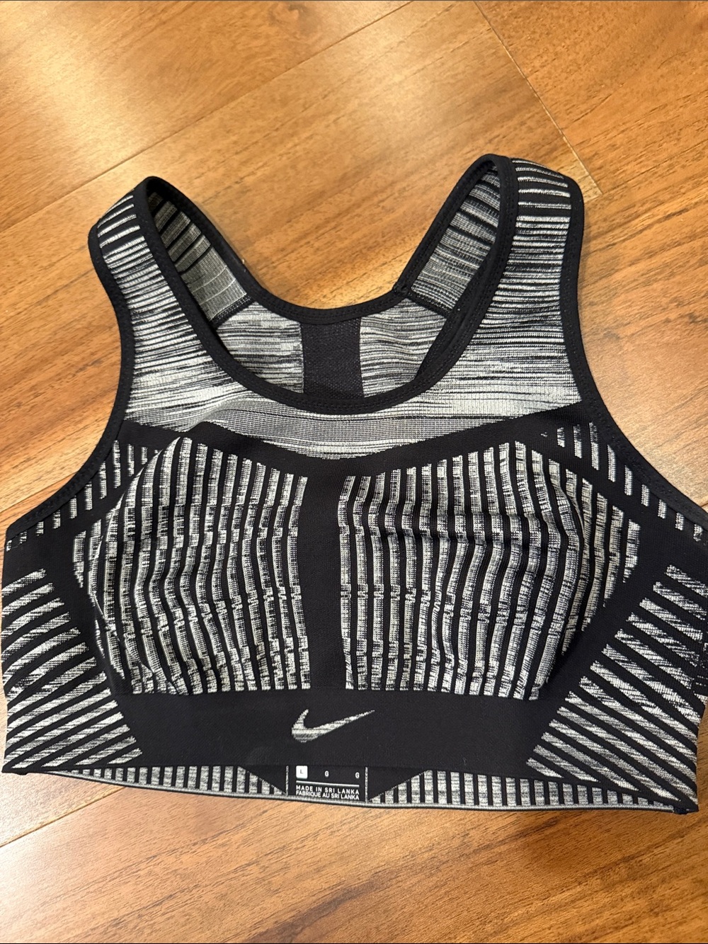Nike Black & White sports bra high compression